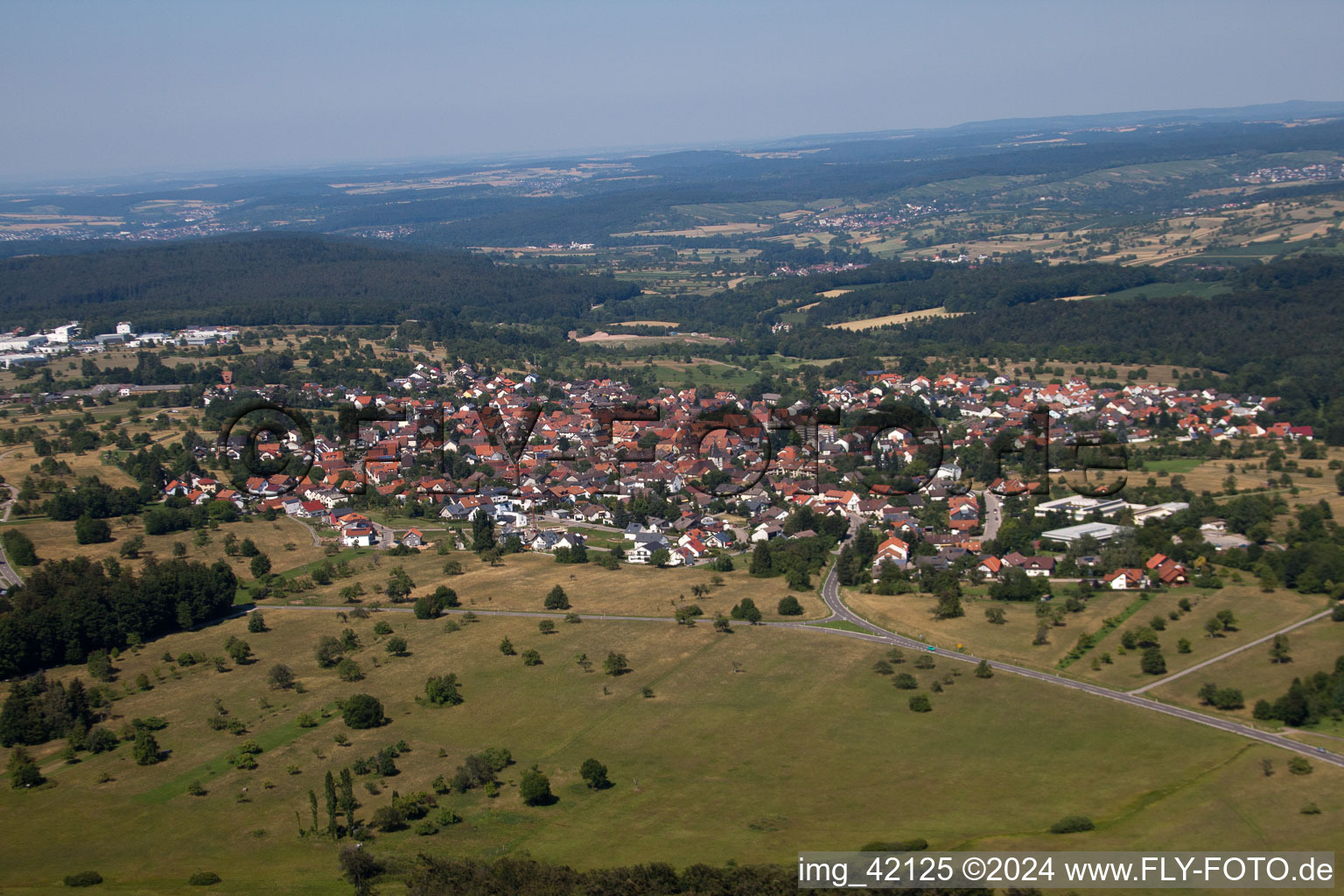 Quartier Ittersbach in Karlsbad dans le département Bade-Wurtemberg, Allemagne vue du ciel