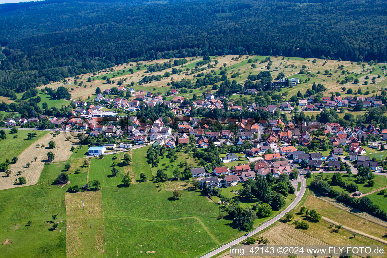 Quartier Langenalb in Straubenhardt dans le département Bade-Wurtemberg, Allemagne d'en haut