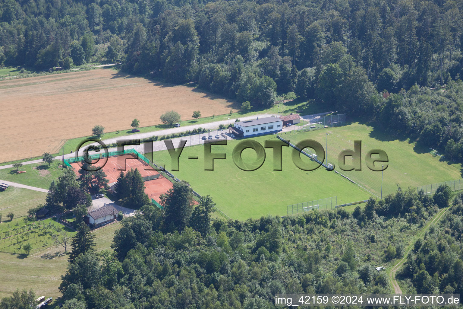 Quartier Langenalb in Straubenhardt dans le département Bade-Wurtemberg, Allemagne vue d'en haut