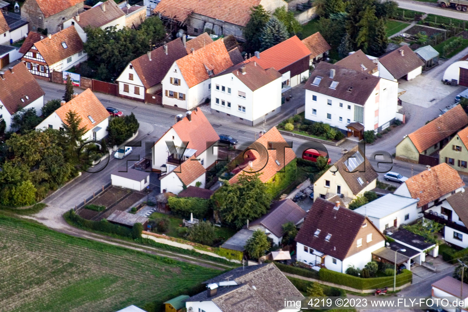 Enregistrement par drone de Sarrestr à Kandel dans le département Rhénanie-Palatinat, Allemagne