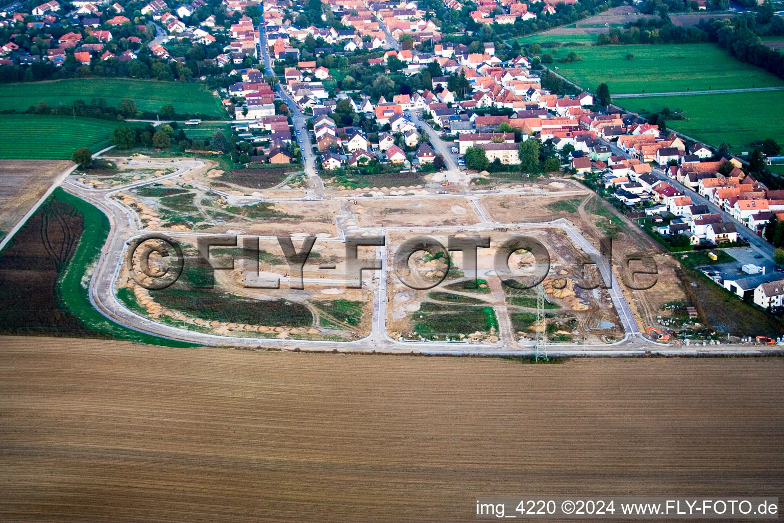 Photographie aérienne de Chemin élevé à Kandel dans le département Rhénanie-Palatinat, Allemagne