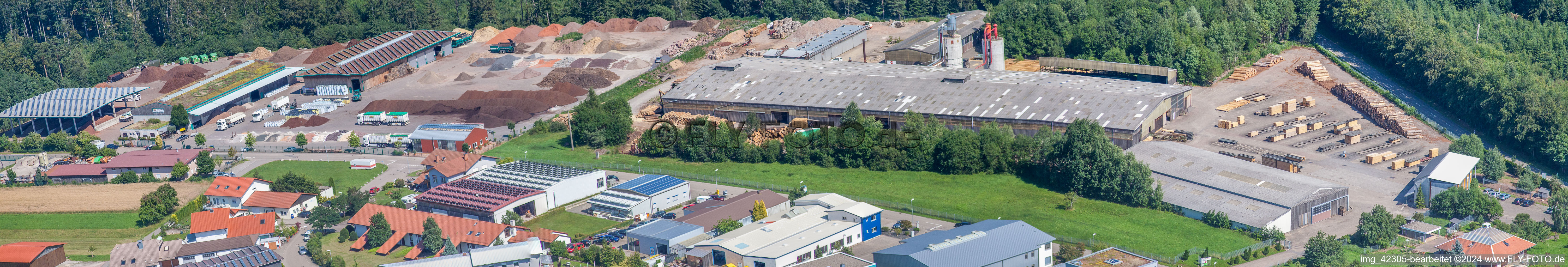 Vue aérienne de SIH – Holzindustrie GmbH & Co. KG (4 éléments en bois B), Im Schwarzenbusch 2, Marxzell-Pfaffenrot à le quartier Pfaffenrot in Marxzell dans le département Bade-Wurtemberg, Allemagne