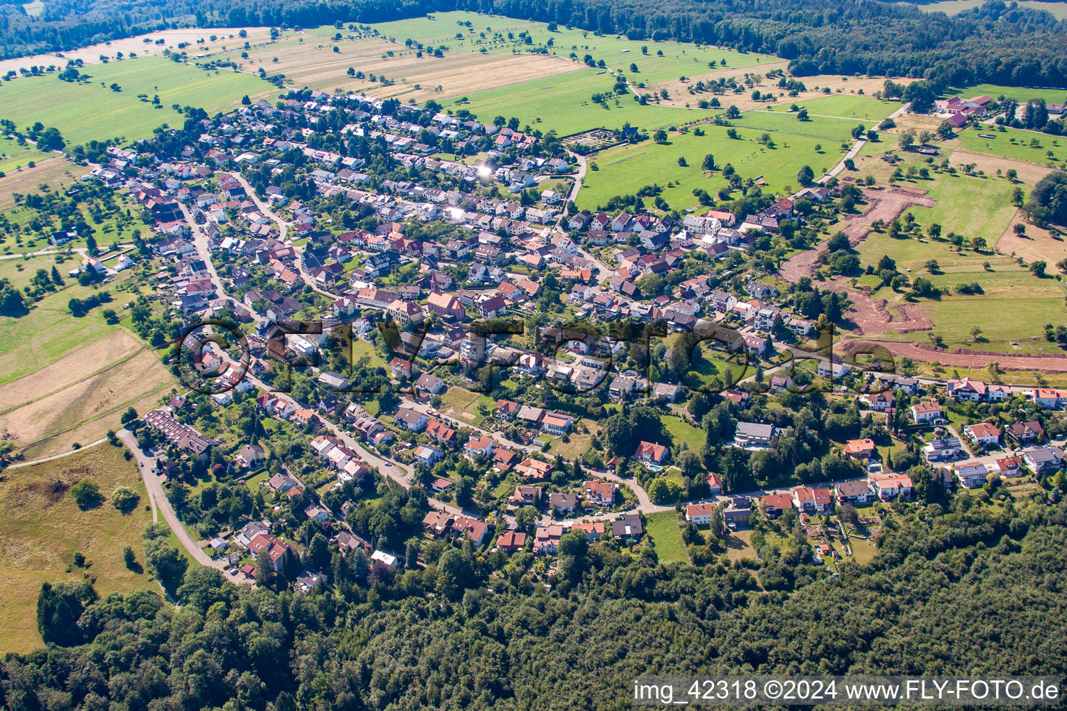 Photographie aérienne de De l'est à le quartier Burbach in Marxzell dans le département Bade-Wurtemberg, Allemagne