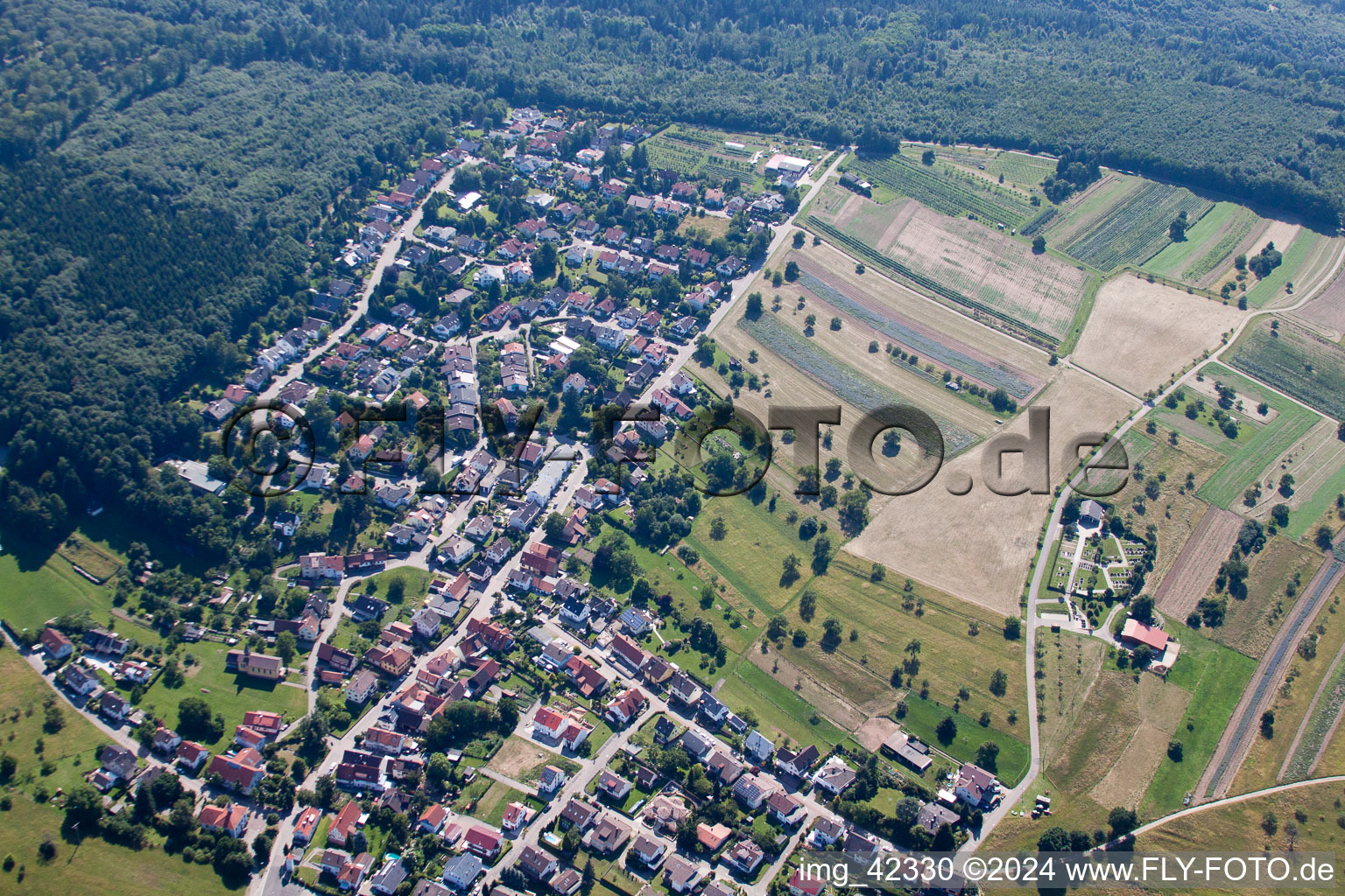 Quartier Schluttenbach in Ettlingen dans le département Bade-Wurtemberg, Allemagne hors des airs