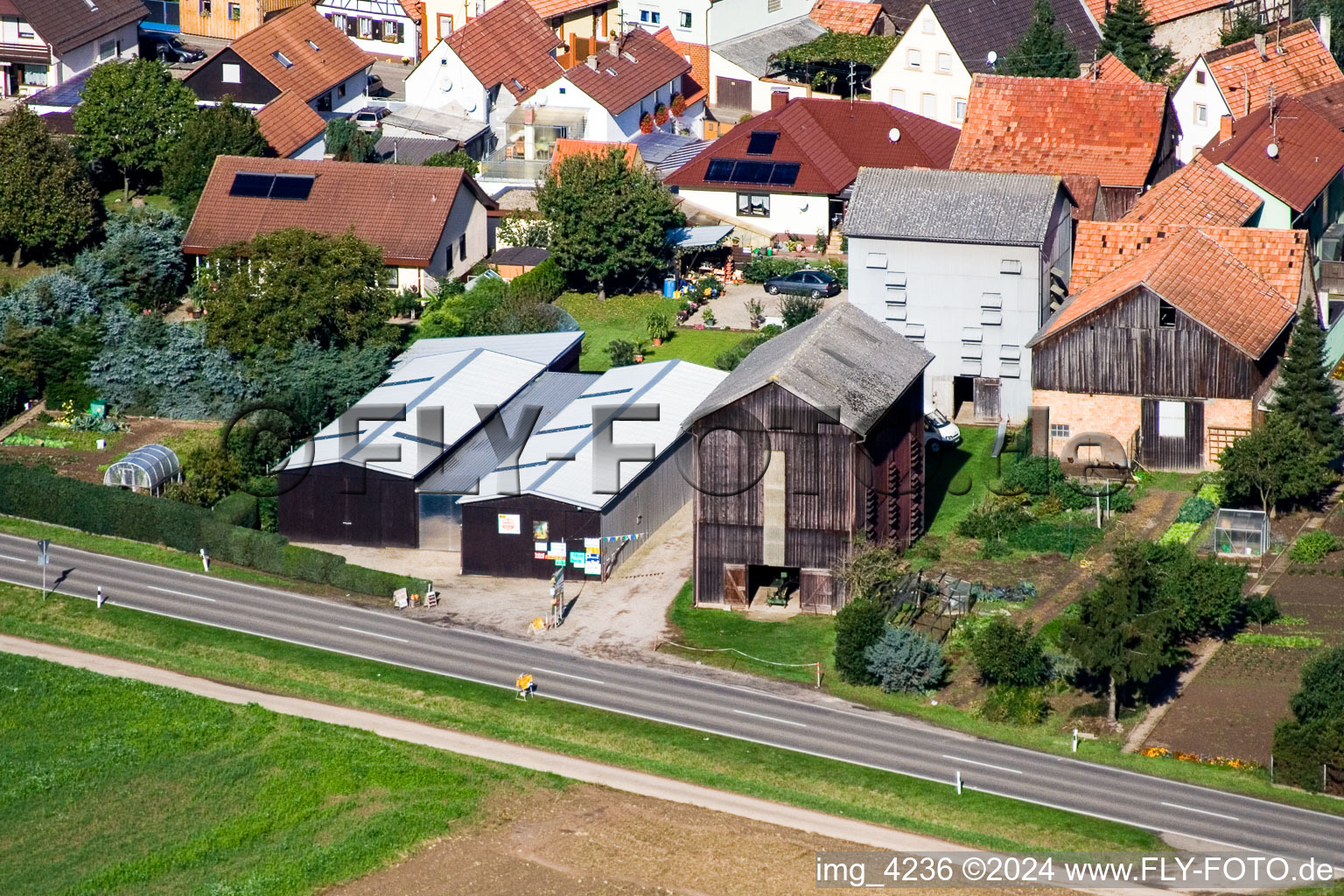 Vue oblique de Brehmstr à le quartier Minderslachen in Kandel dans le département Rhénanie-Palatinat, Allemagne