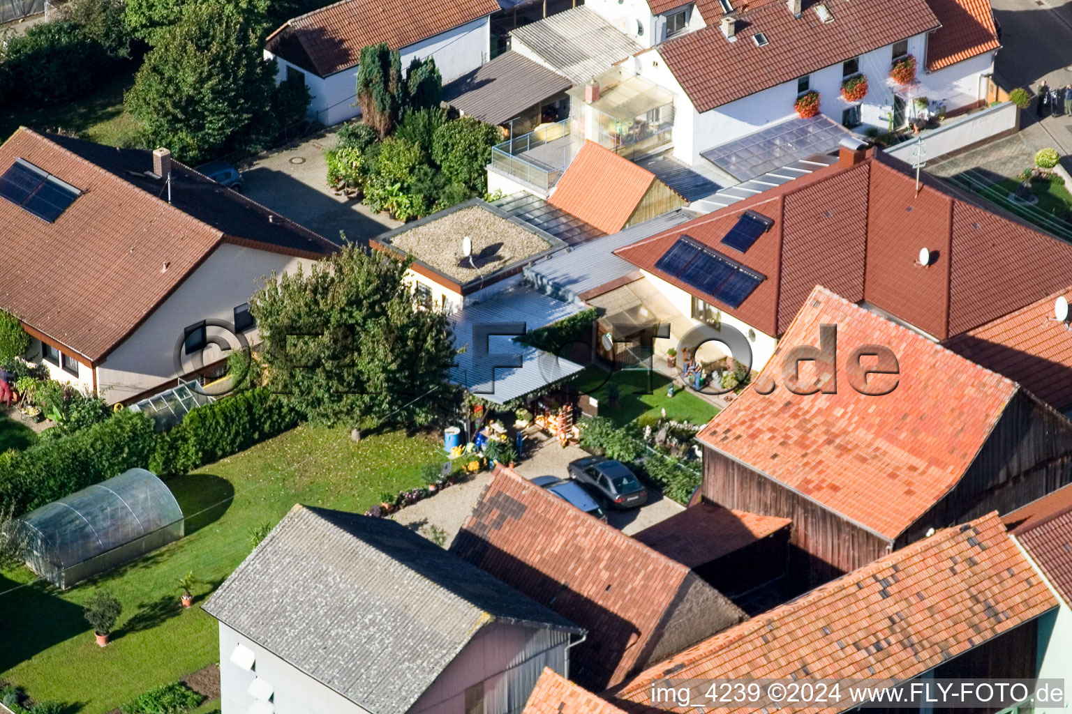 Quartier Minderslachen in Kandel dans le département Rhénanie-Palatinat, Allemagne vue d'en haut