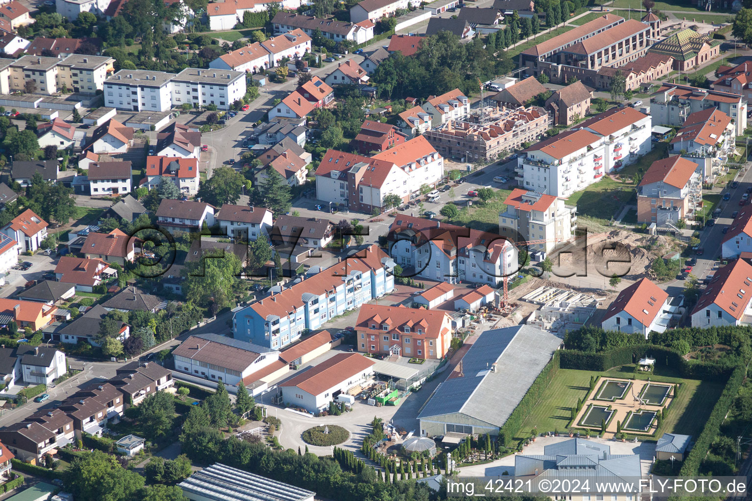 Jockgrim dans le département Rhénanie-Palatinat, Allemagne d'un drone