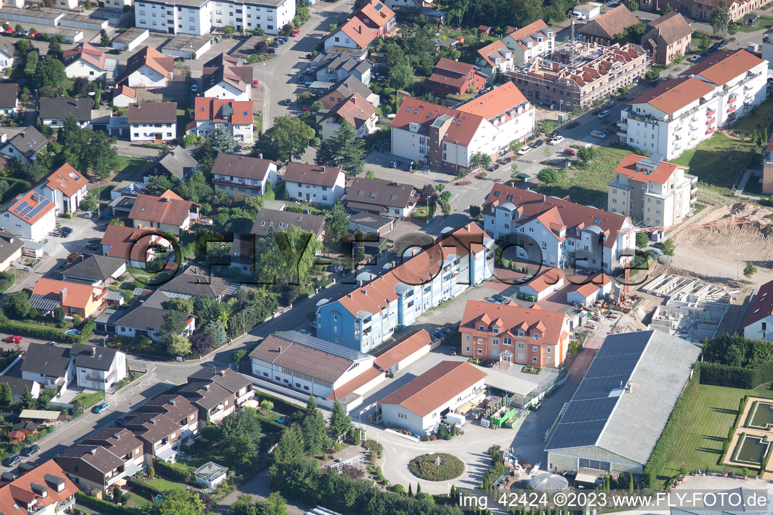 Photographie aérienne de Jockgrim dans le département Rhénanie-Palatinat, Allemagne