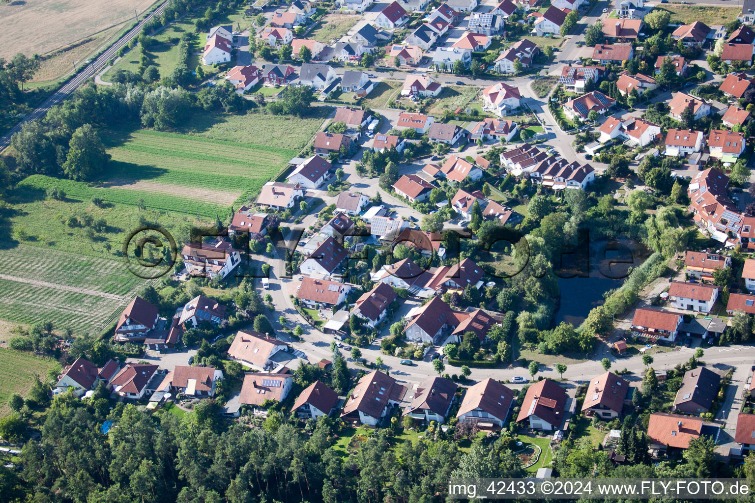 Photographie aérienne de Nouvelle zone de développement à Rheinzabern dans le département Rhénanie-Palatinat, Allemagne