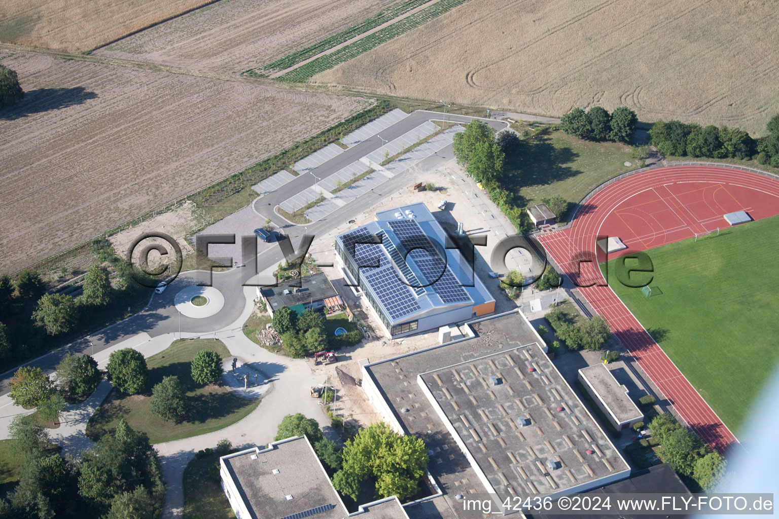 Vue aérienne de IGS Rheinzabern à Rheinzabern dans le département Rhénanie-Palatinat, Allemagne