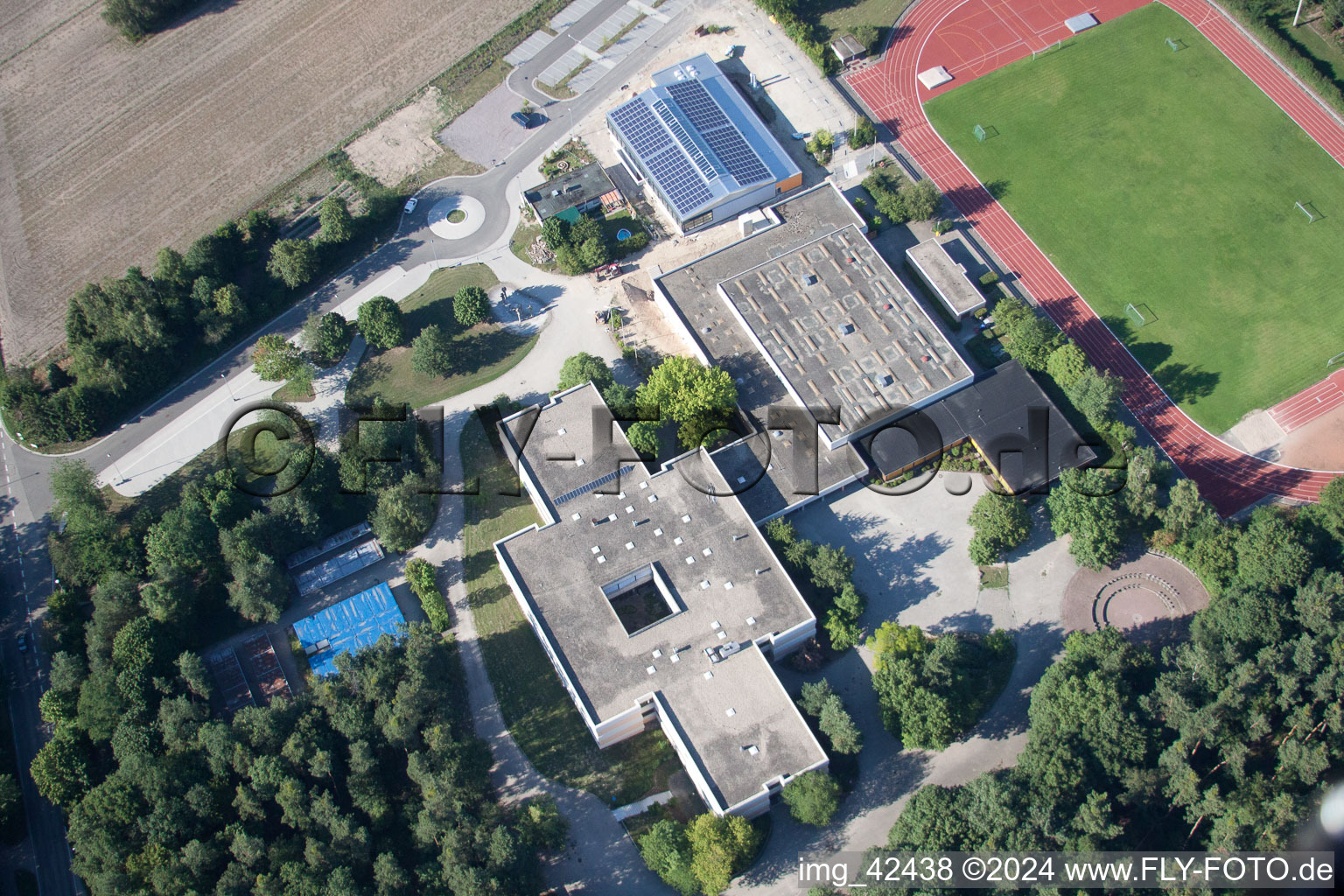 Image drone de École des bains romains à Rheinzabern dans le département Rhénanie-Palatinat, Allemagne