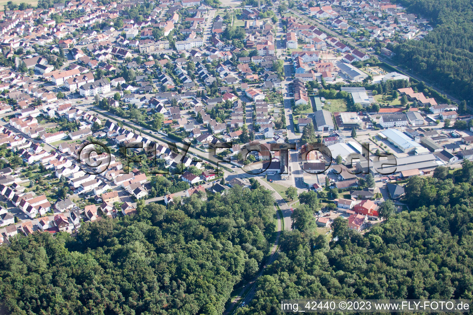 Jockgrim dans le département Rhénanie-Palatinat, Allemagne d'en haut