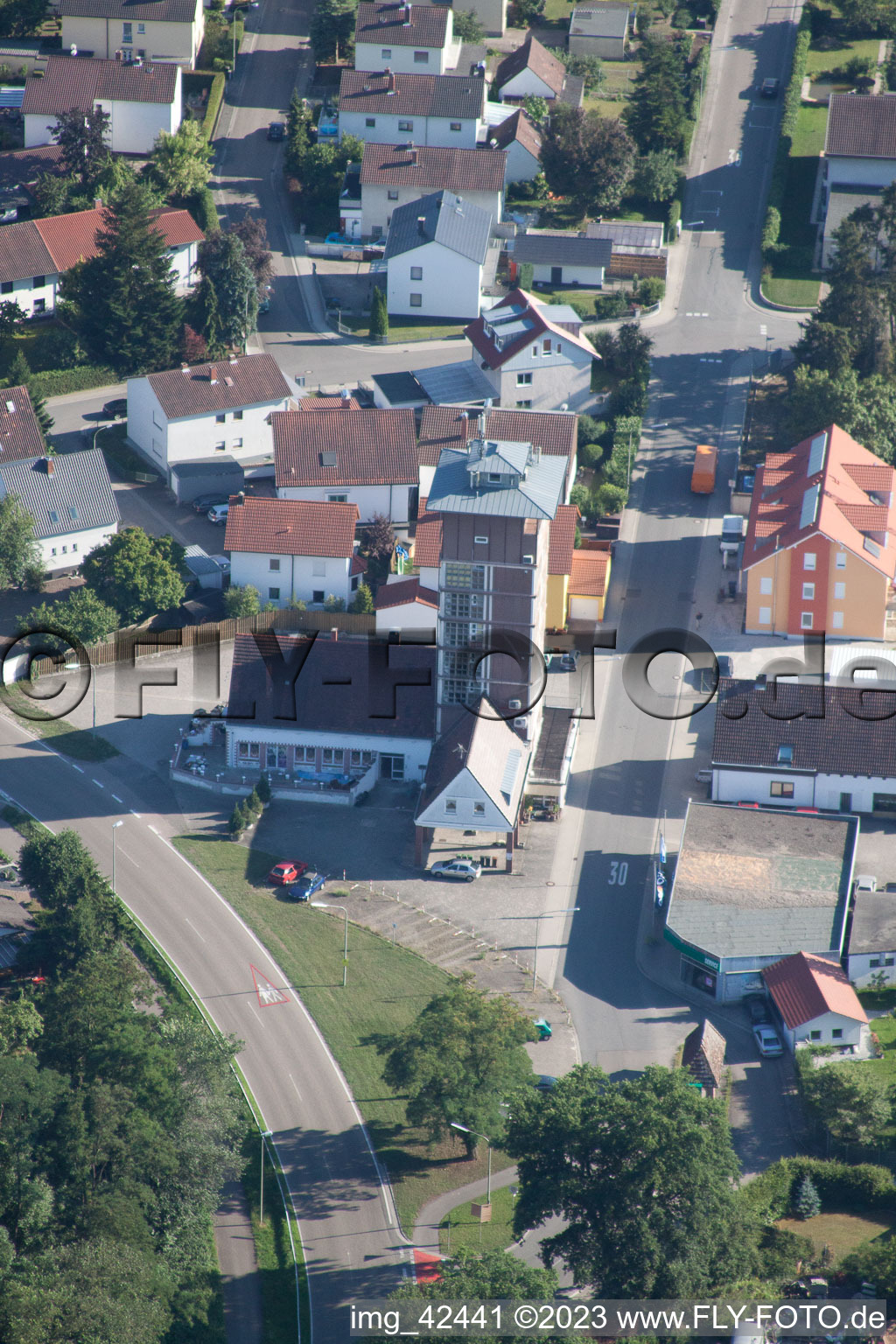 Photographie aérienne de Gratte-ciel Ludovici à Jockgrim dans le département Rhénanie-Palatinat, Allemagne