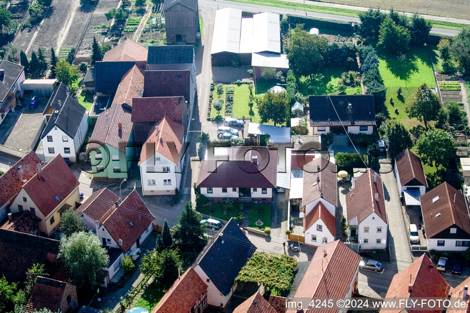 Image drone de Brehmstr à le quartier Minderslachen in Kandel dans le département Rhénanie-Palatinat, Allemagne