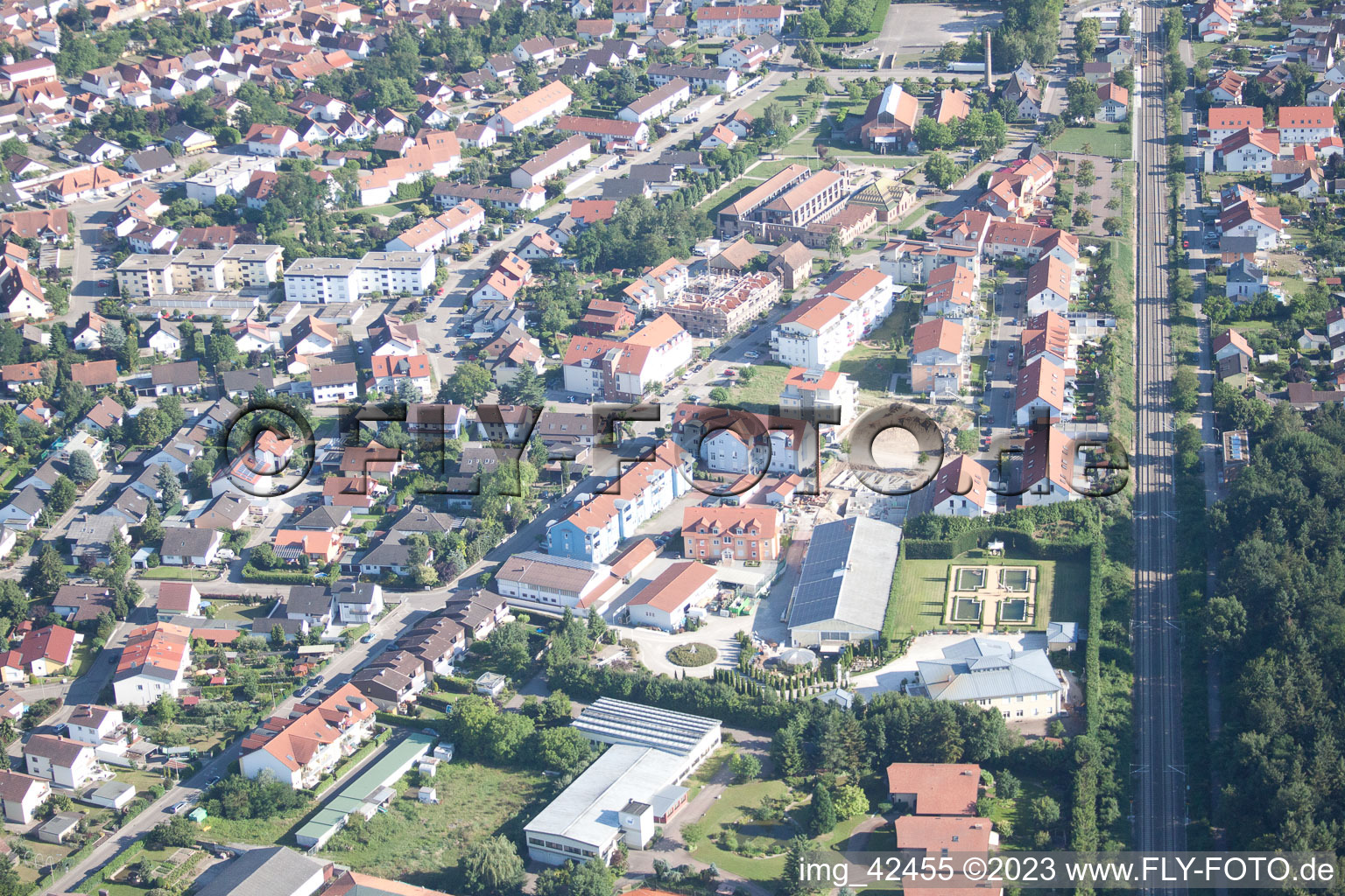 Jockgrim dans le département Rhénanie-Palatinat, Allemagne vue d'en haut