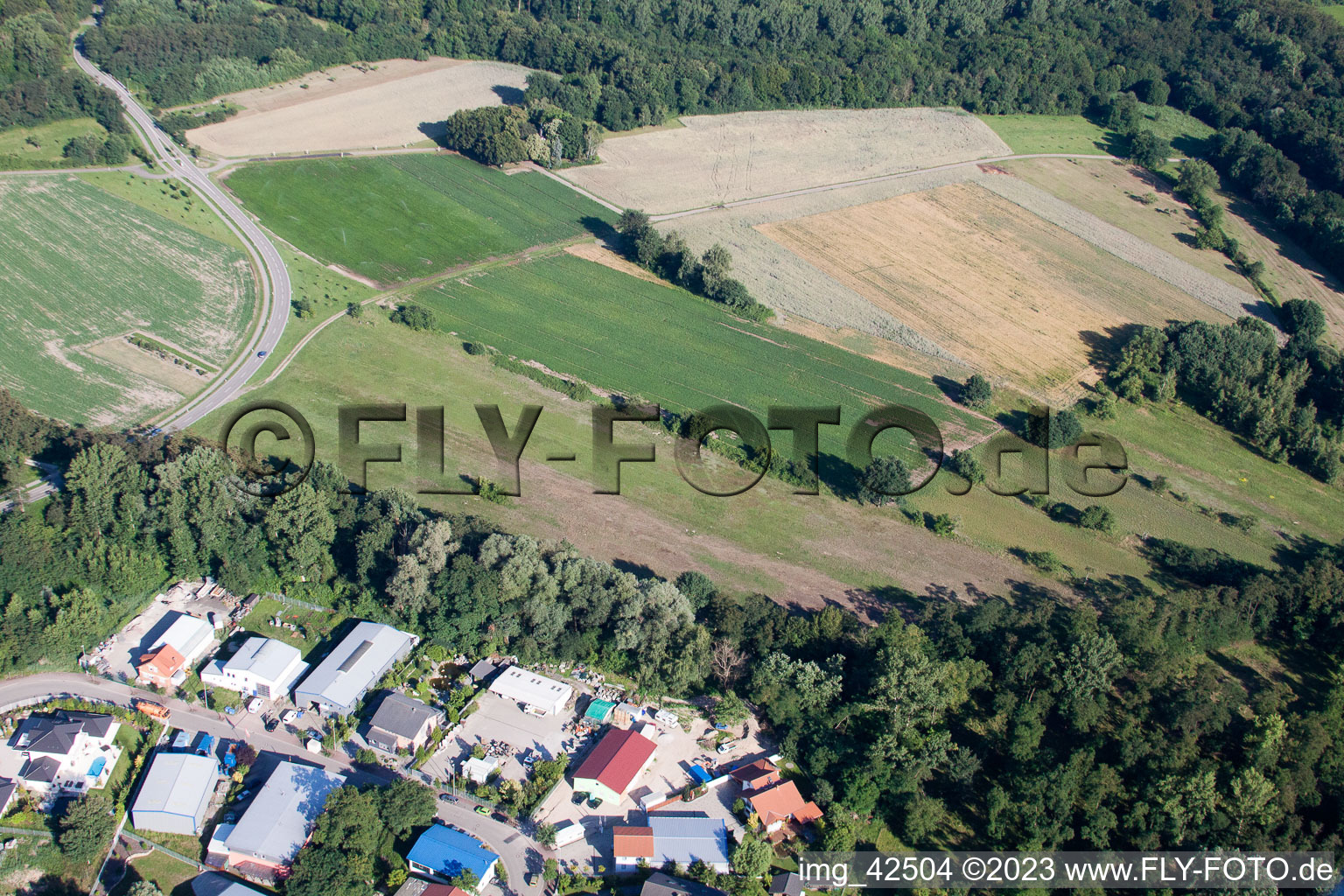 Photographie aérienne de Fosse d'argile à Jockgrim dans le département Rhénanie-Palatinat, Allemagne