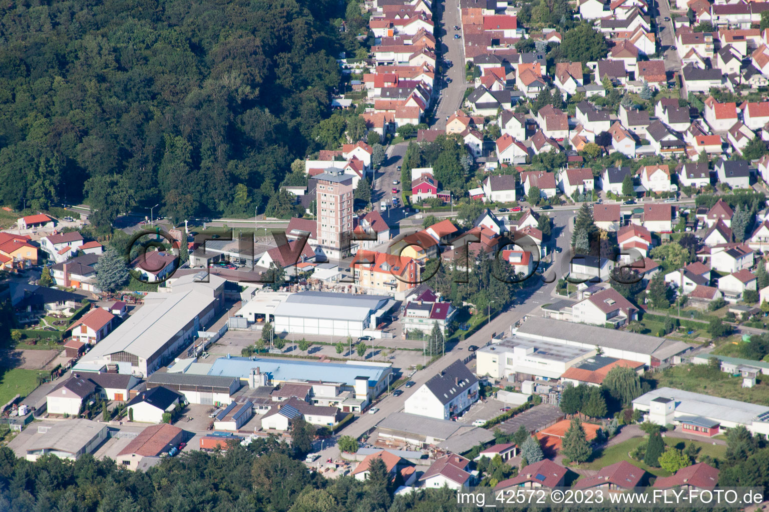 Gratte-ciel Ludovici à Jockgrim dans le département Rhénanie-Palatinat, Allemagne hors des airs
