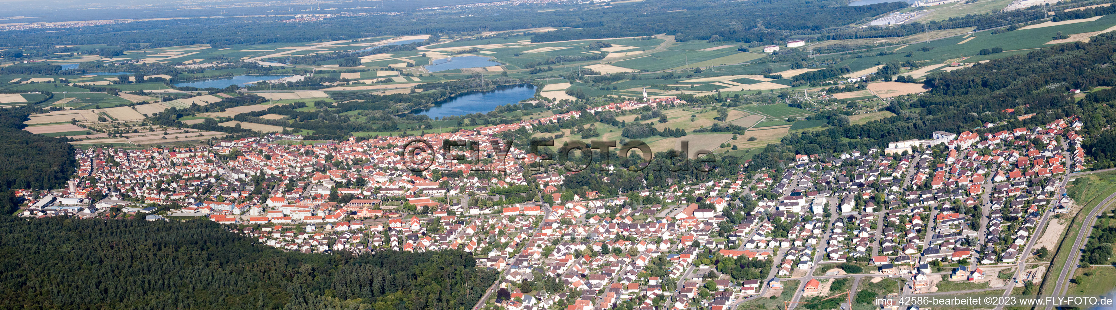 Photographie aérienne de Panorama à Jockgrim dans le département Rhénanie-Palatinat, Allemagne