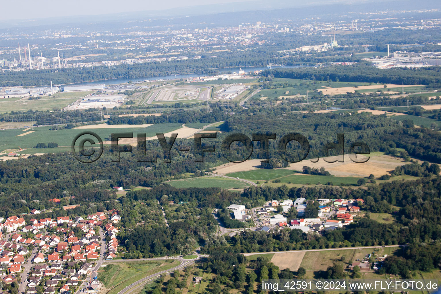 Jockgrim dans le département Rhénanie-Palatinat, Allemagne d'en haut