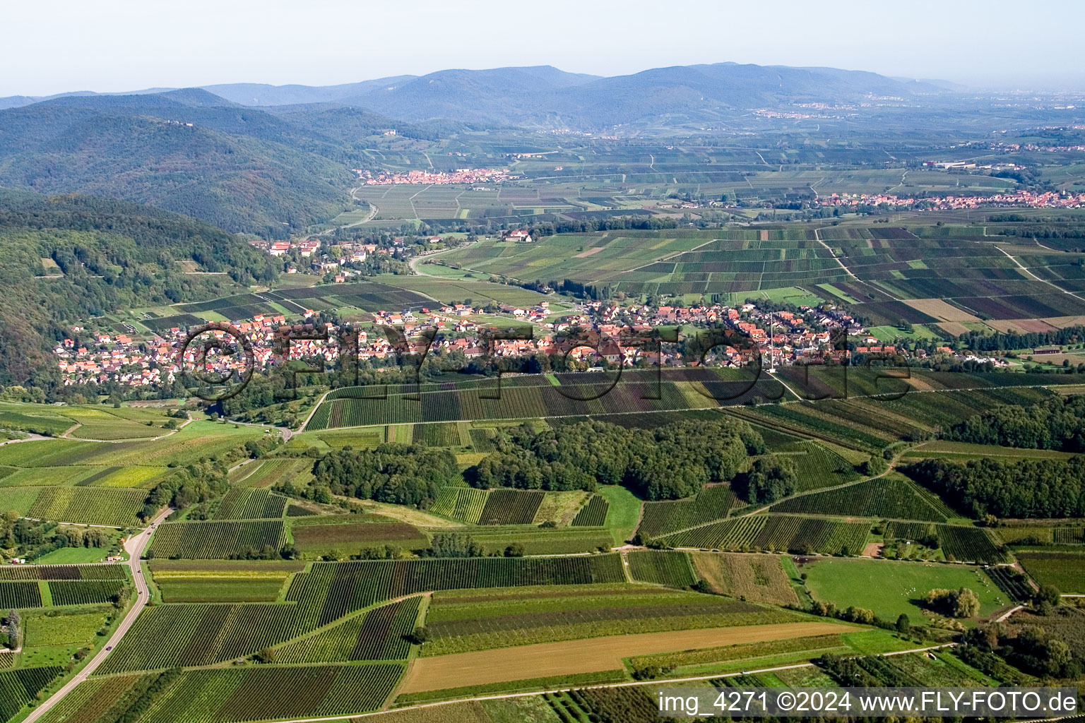 Klingenmünster dans le département Rhénanie-Palatinat, Allemagne vue d'en haut