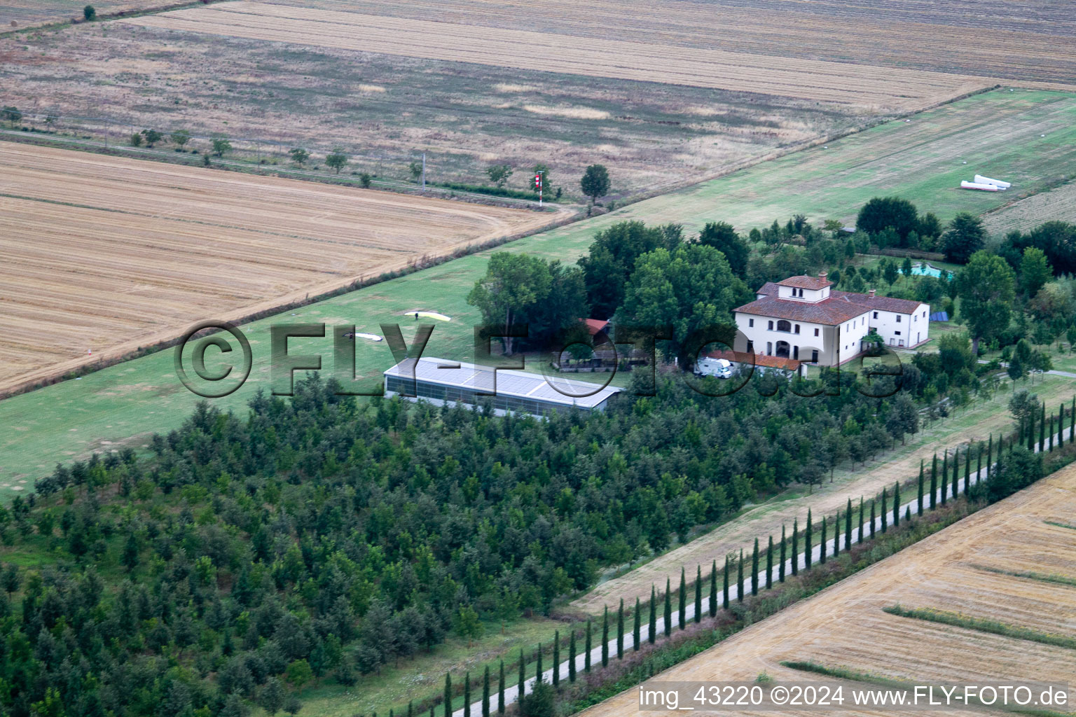 Photographie aérienne de Castroncello dans le département Toscane, Italie