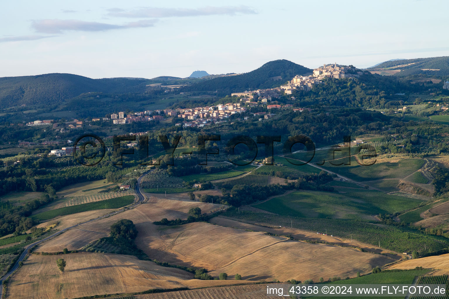 Photographie aérienne de La Pievaccia dans le département Toscane, Italie