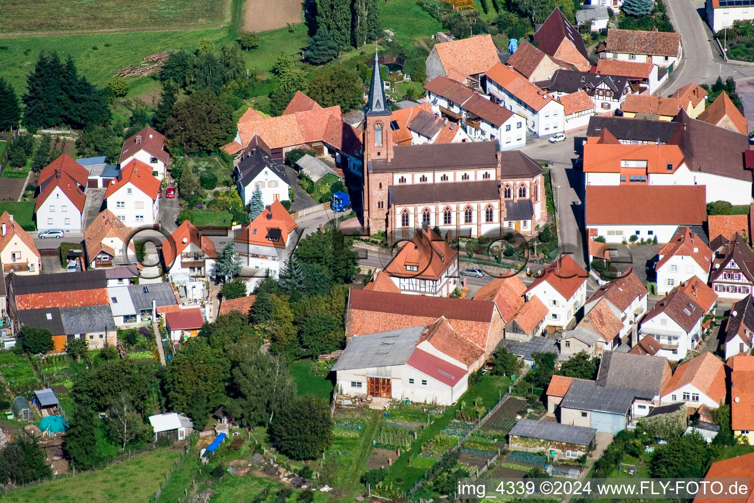 Schweighofen dans le département Rhénanie-Palatinat, Allemagne d'en haut