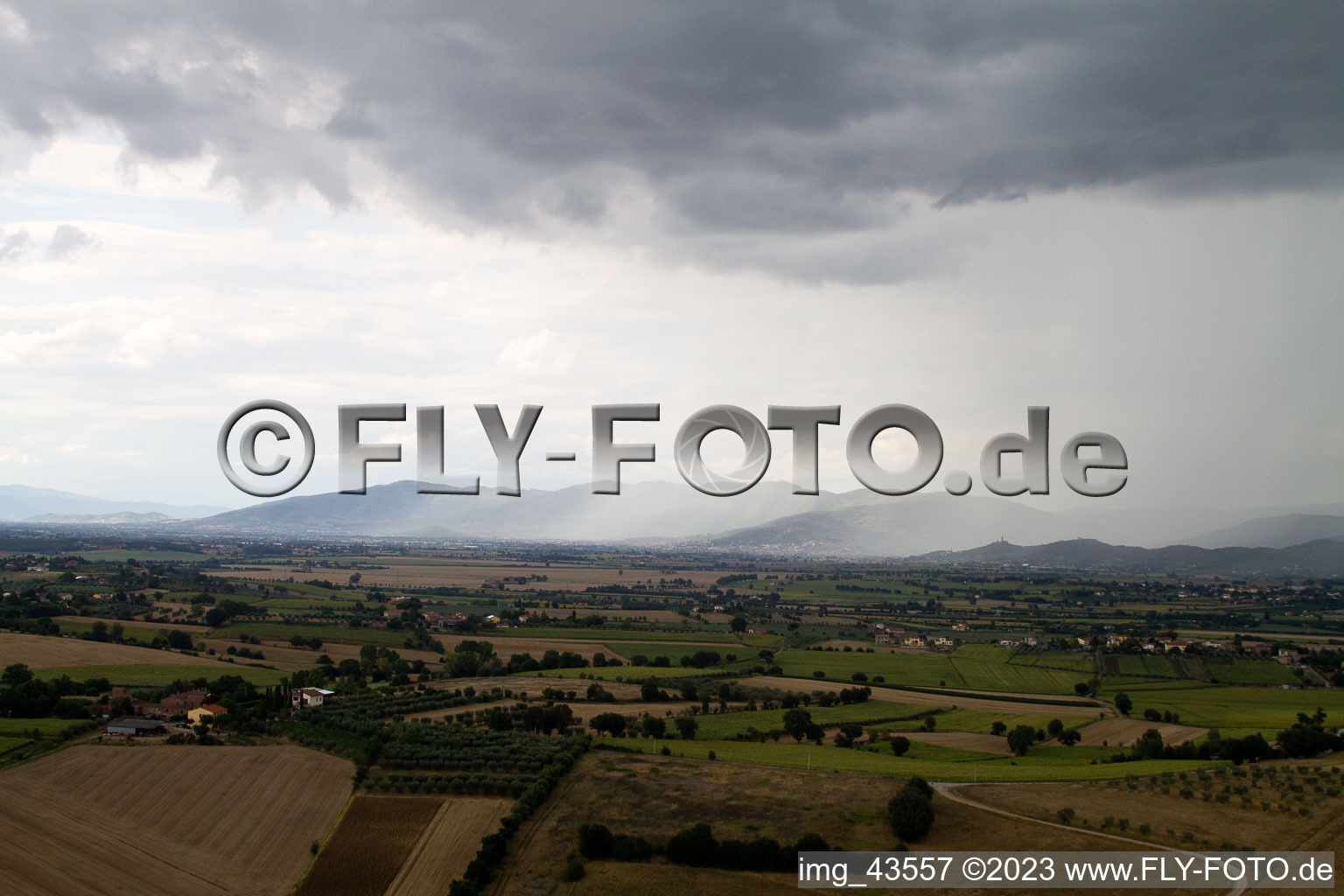 Vue aérienne de Fratticiola dans le département Toscane, Italie