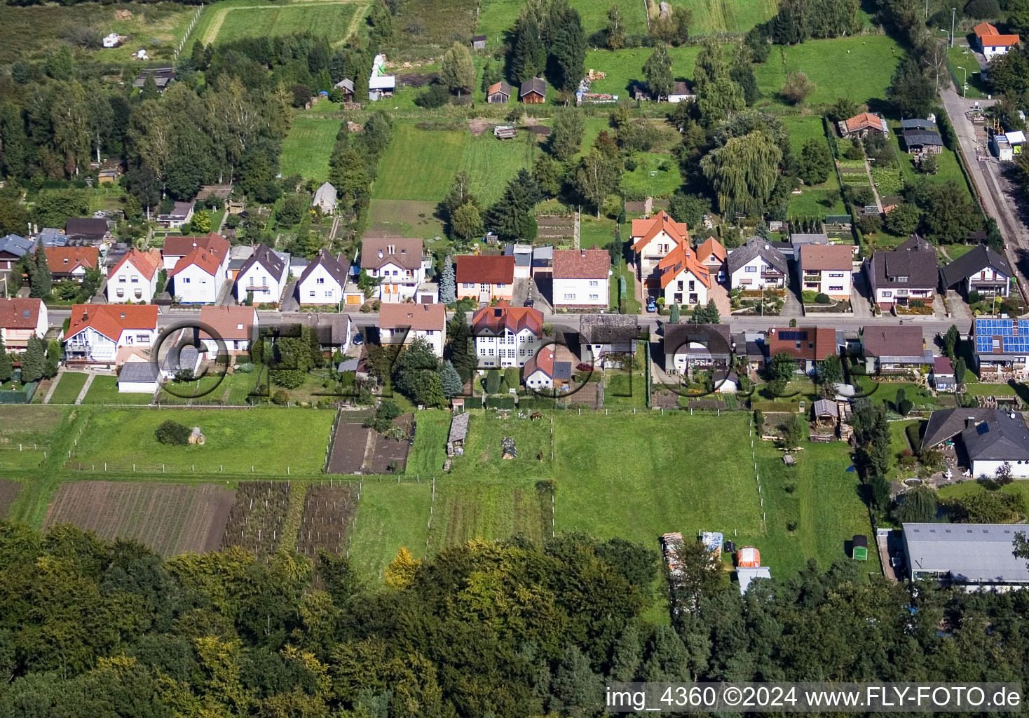 Quartier Schaidt in Wörth am Rhein dans le département Rhénanie-Palatinat, Allemagne vue d'en haut