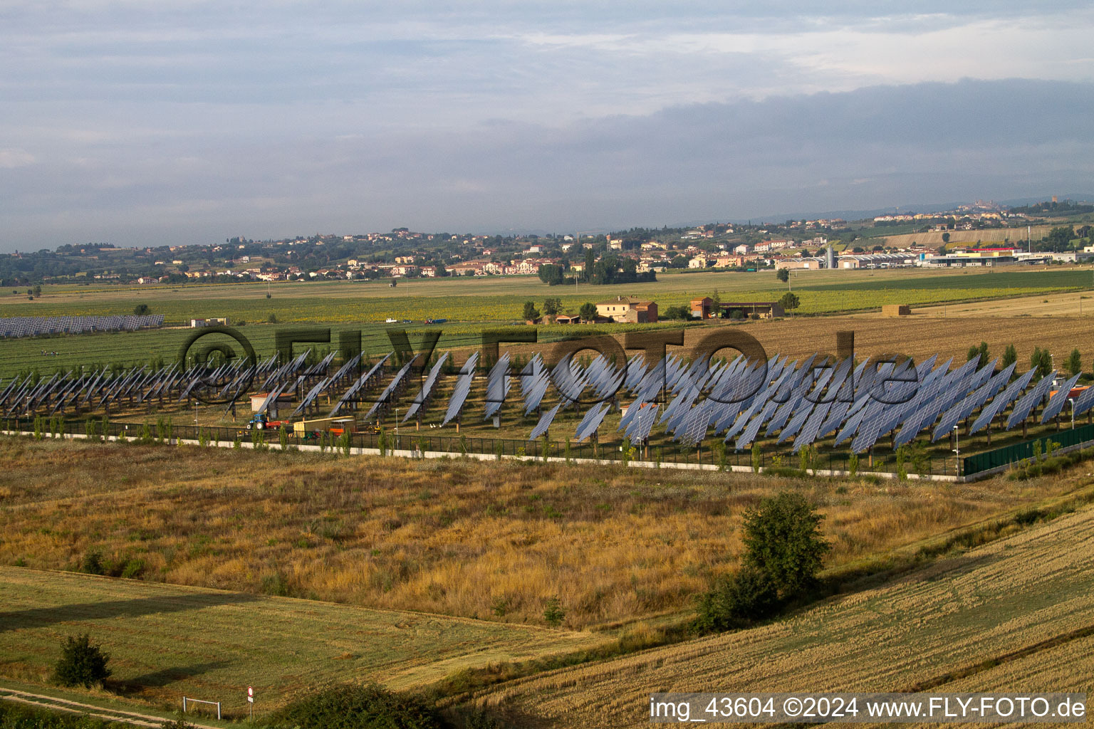 Vue aérienne de Poderi Rancoli dans le département Toscane, Italie