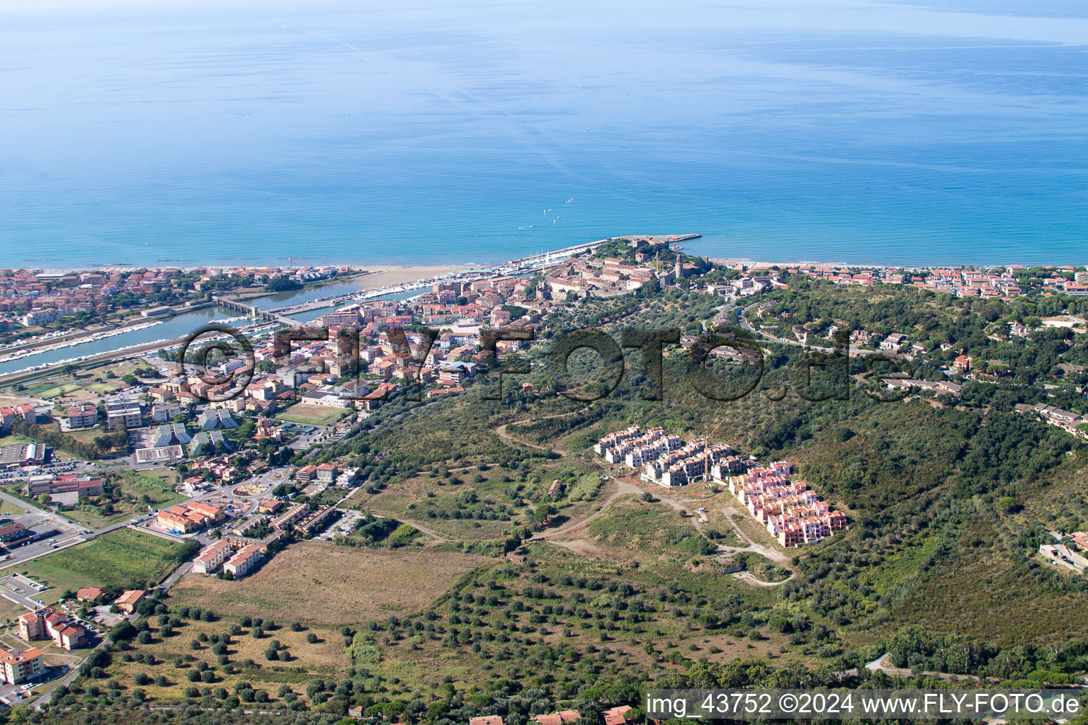 Photographie aérienne de Castiglione della Pescaia dans le département Toscane, Italie