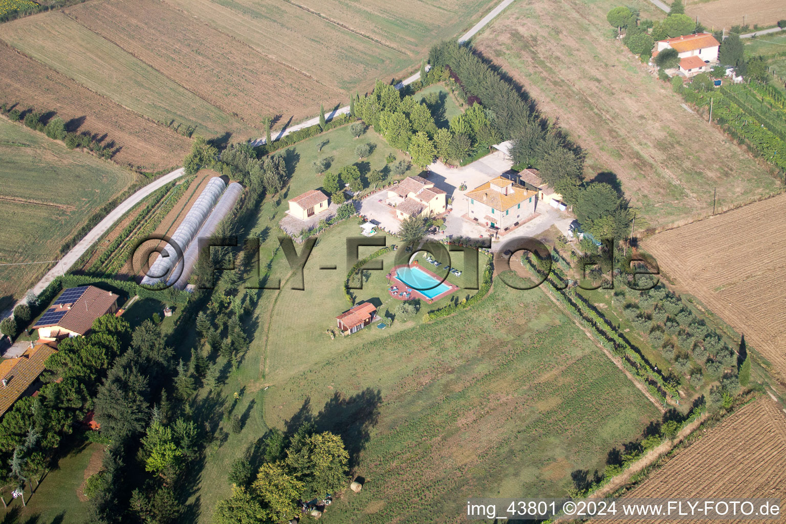 Vue aérienne de Mucchia dans le département Toscane, Italie