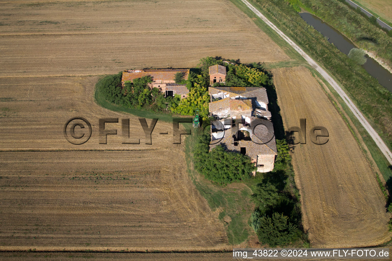 Vue oblique de Creti dans le département Toscane, Italie