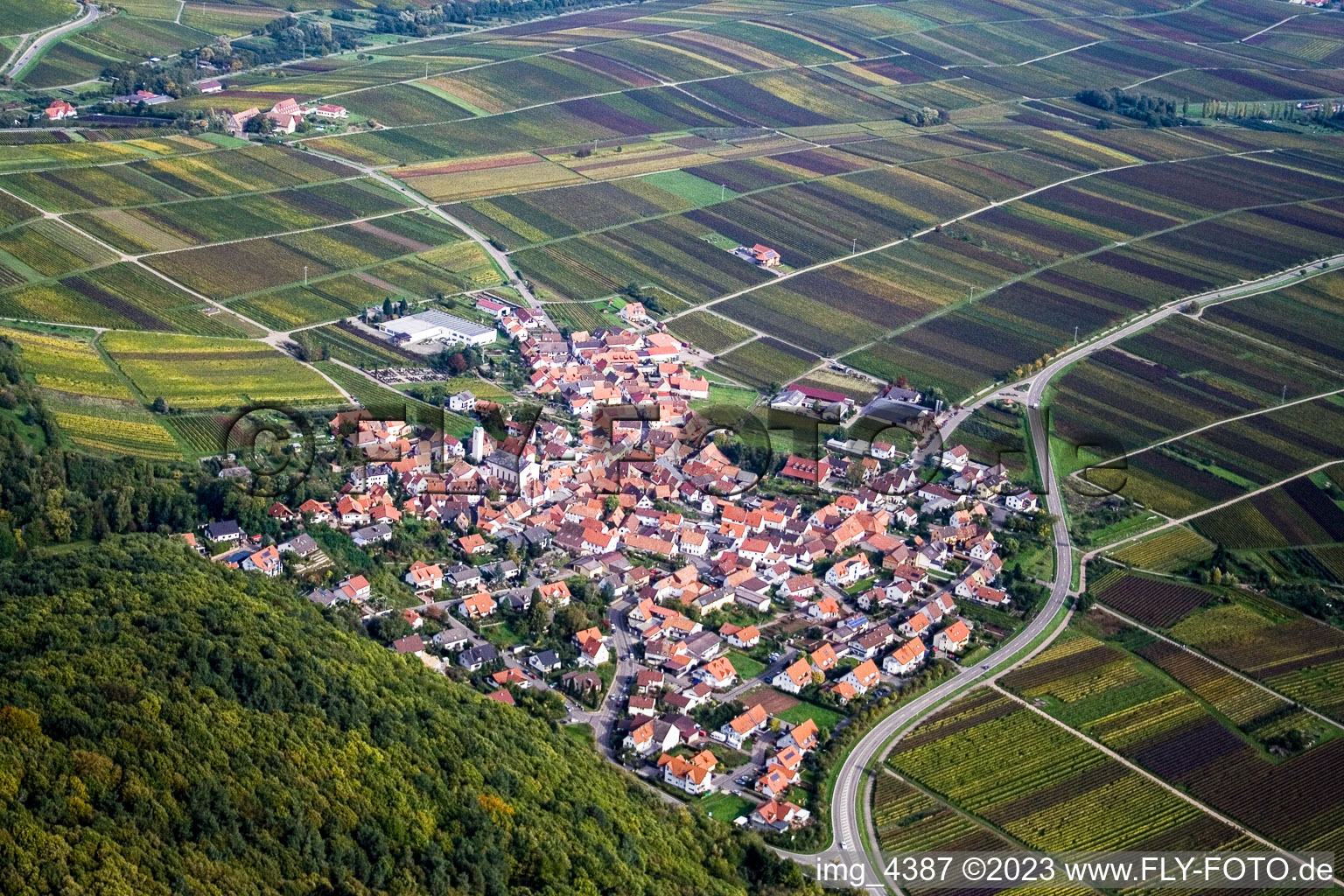 Vue aérienne de De l'ouest à Eschbach dans le département Rhénanie-Palatinat, Allemagne