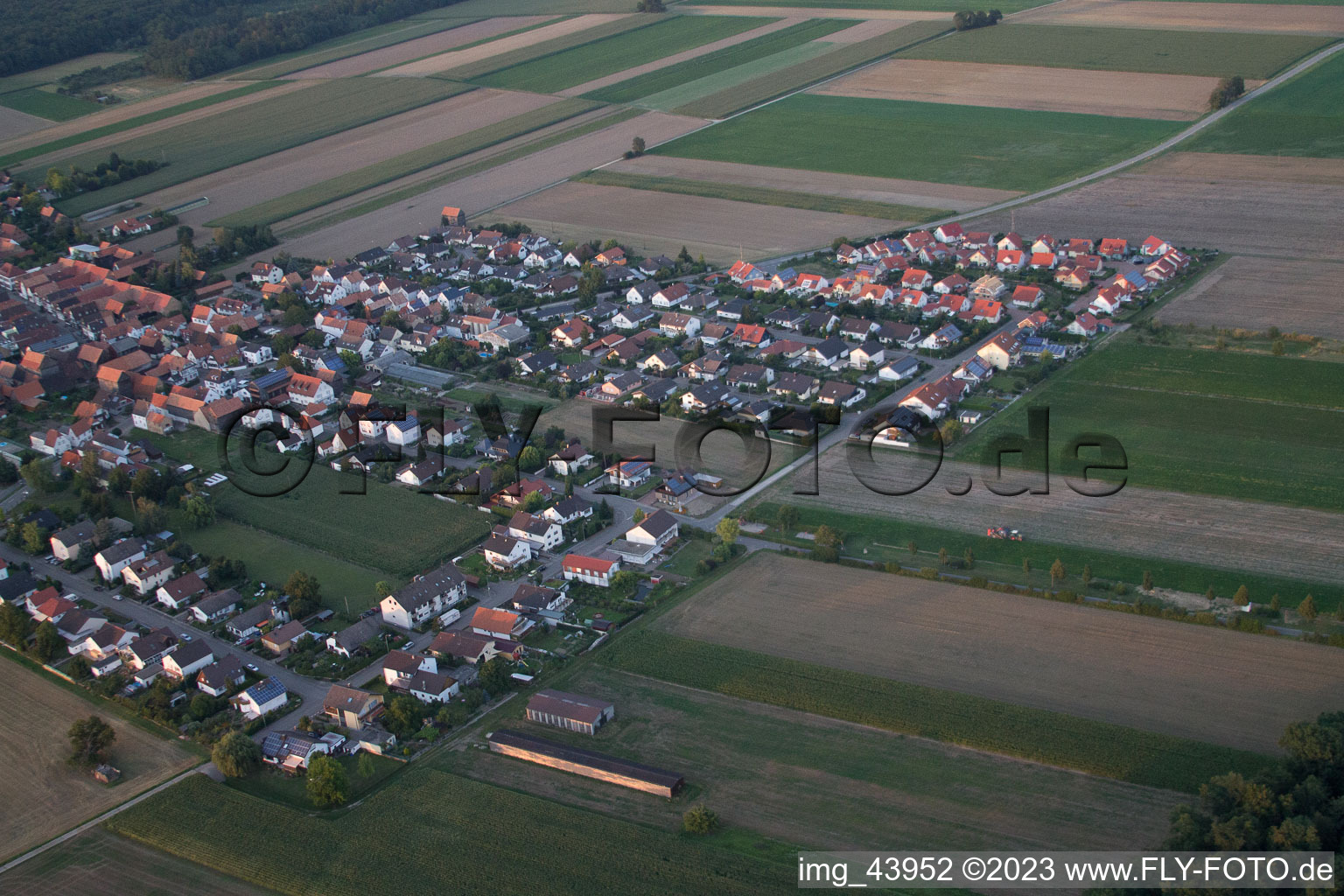 Quartier Hayna in Herxheim bei Landau dans le département Rhénanie-Palatinat, Allemagne vue du ciel