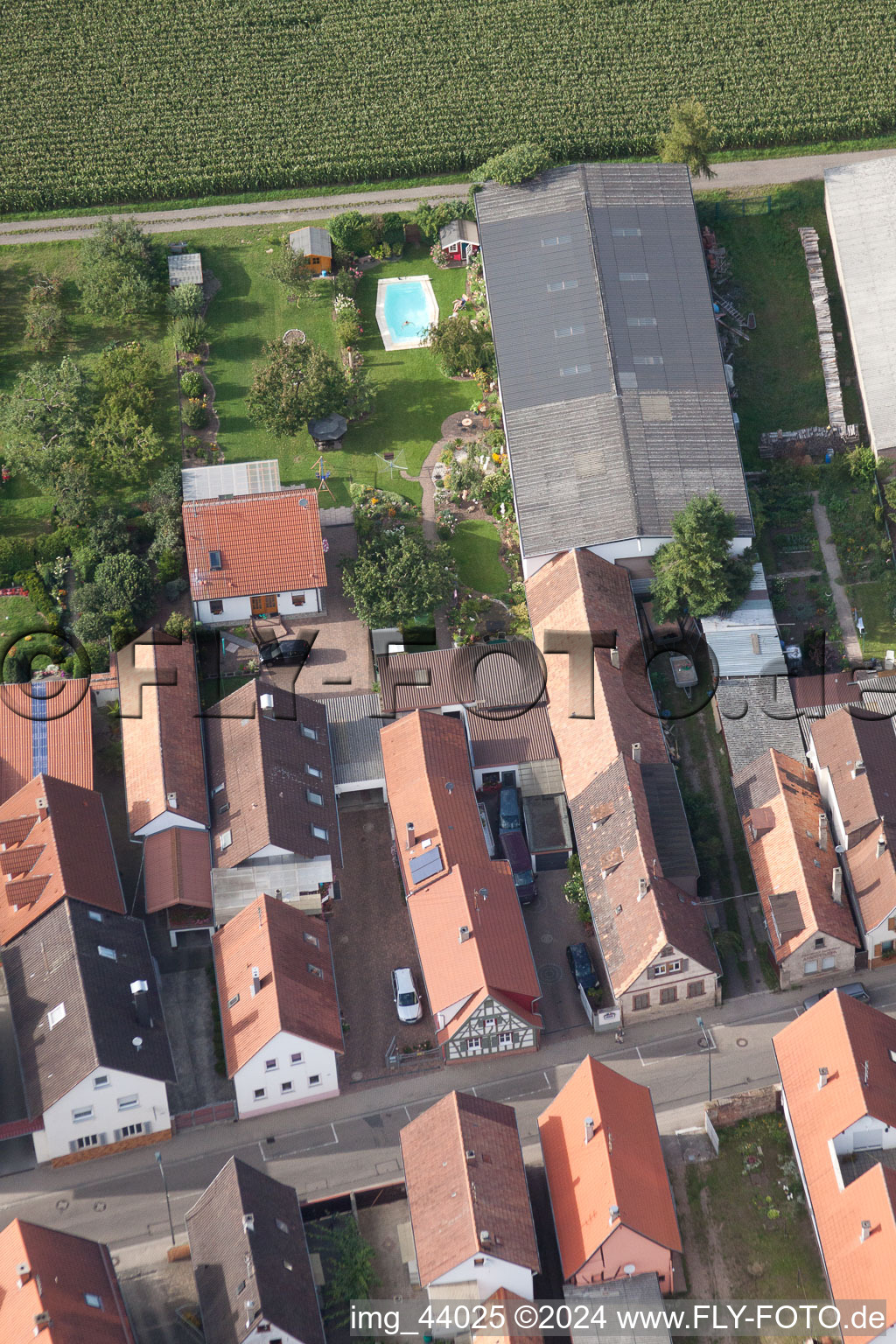 Vue oblique de Sarrestr à Kandel dans le département Rhénanie-Palatinat, Allemagne