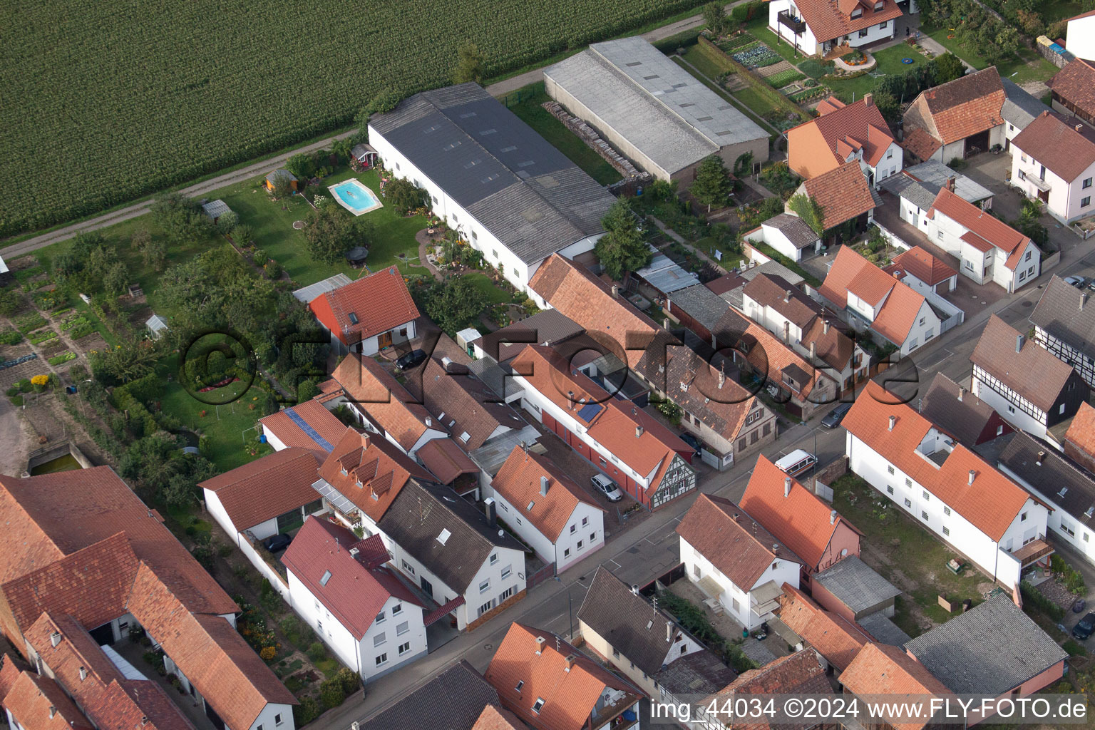 Sarrestr à Kandel dans le département Rhénanie-Palatinat, Allemagne vue d'en haut