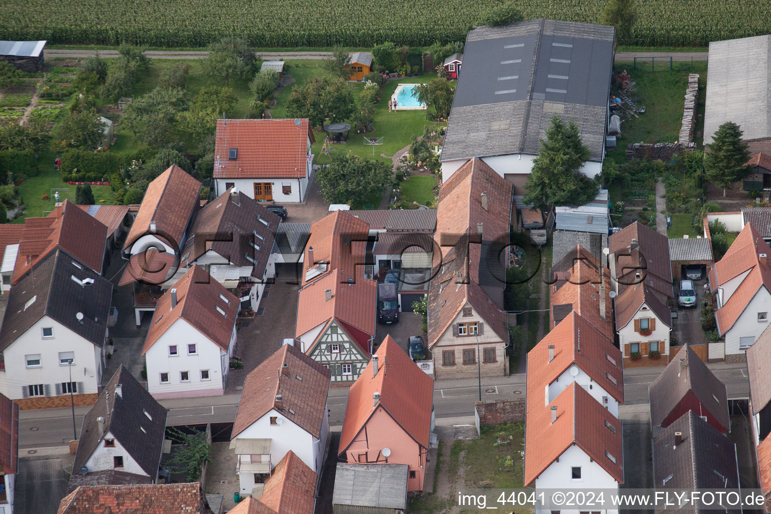 Sarrestr à Kandel dans le département Rhénanie-Palatinat, Allemagne vue du ciel