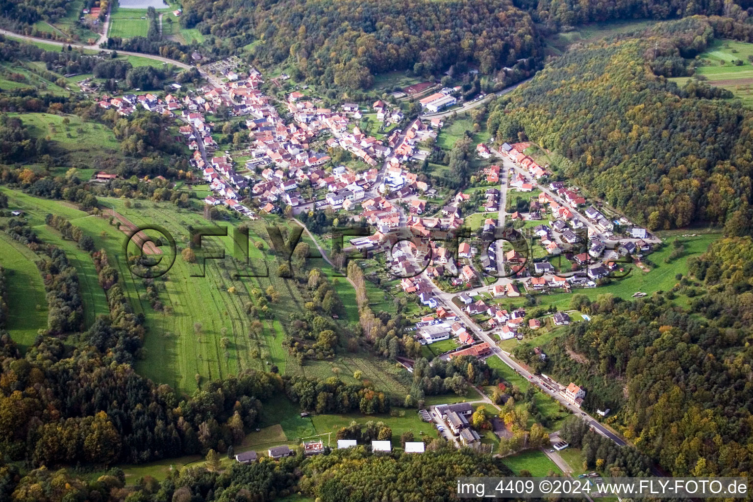 Vue aérienne de De l'est à Silz dans le département Rhénanie-Palatinat, Allemagne