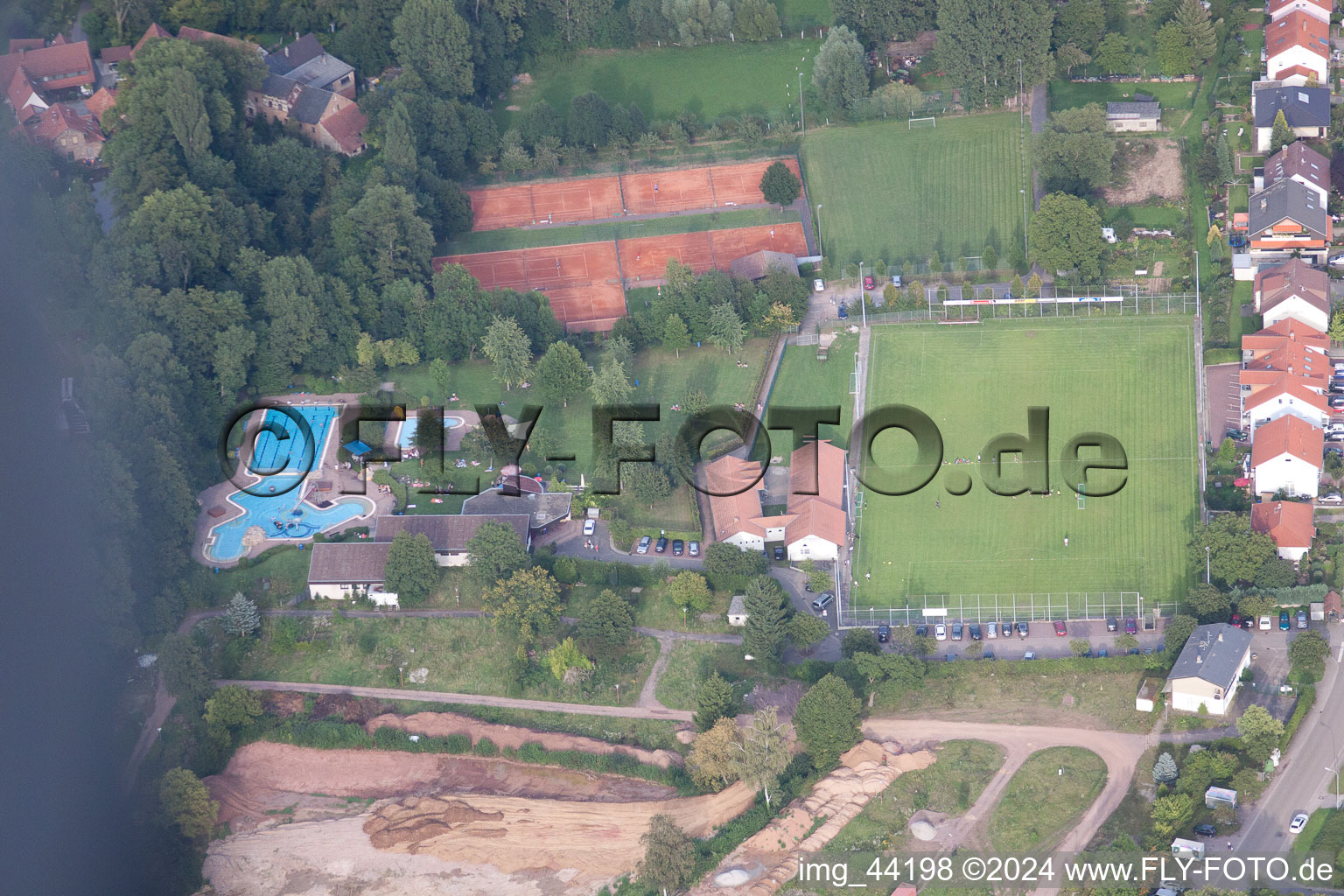 Vue oblique de Quartier Klingen in Heuchelheim-Klingen dans le département Rhénanie-Palatinat, Allemagne