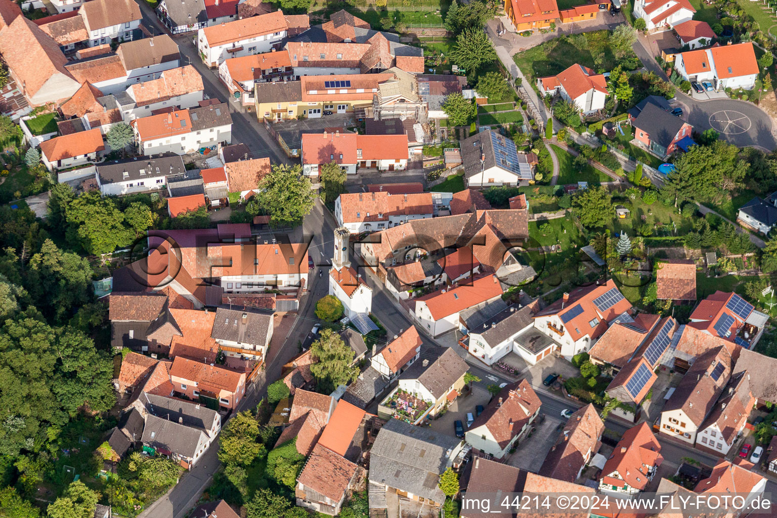Photographie aérienne de Mairie de l'administration de la ville à Oberhausen dans le département Rhénanie-Palatinat, Allemagne