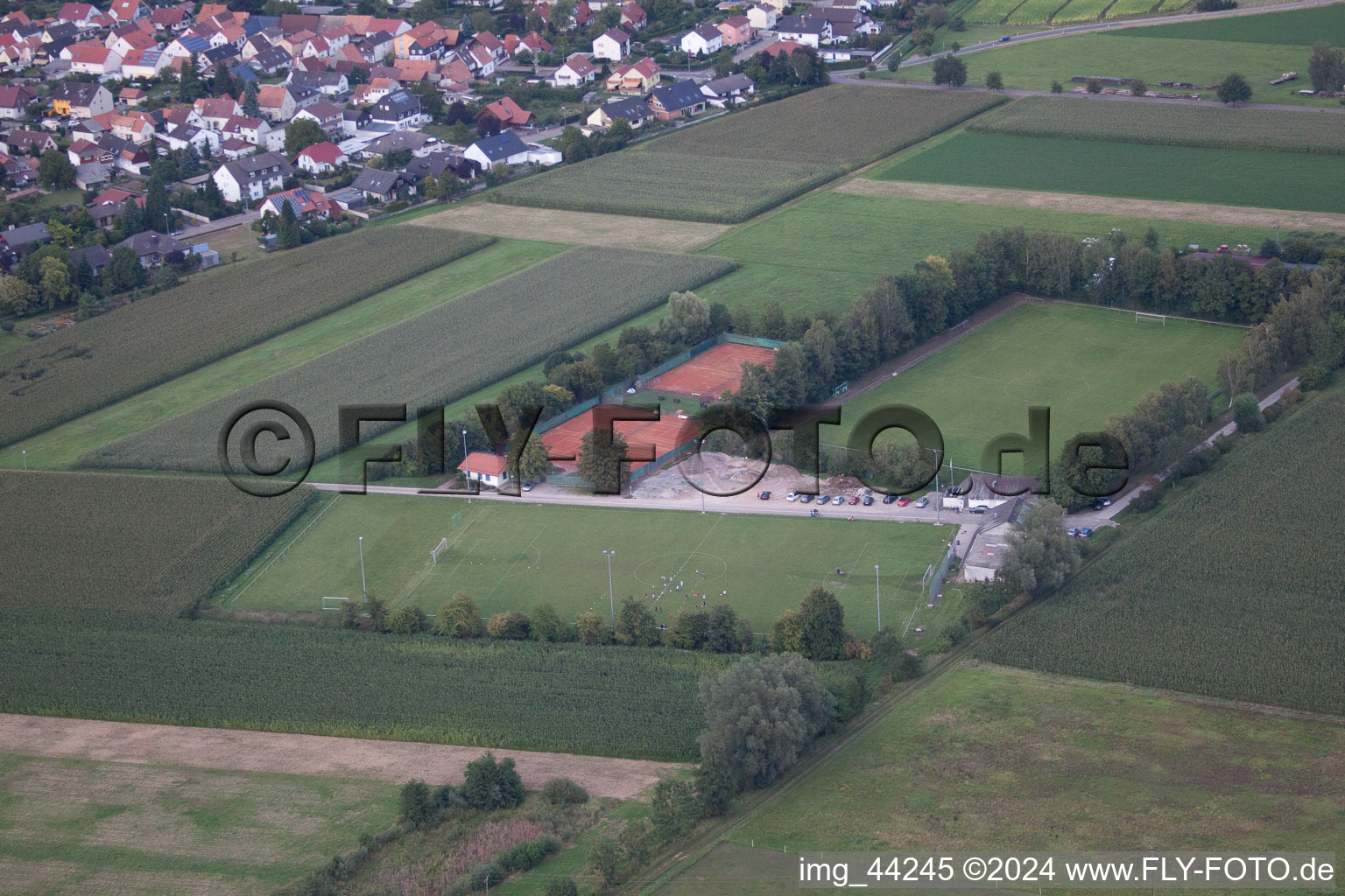 Minfeld dans le département Rhénanie-Palatinat, Allemagne d'un drone