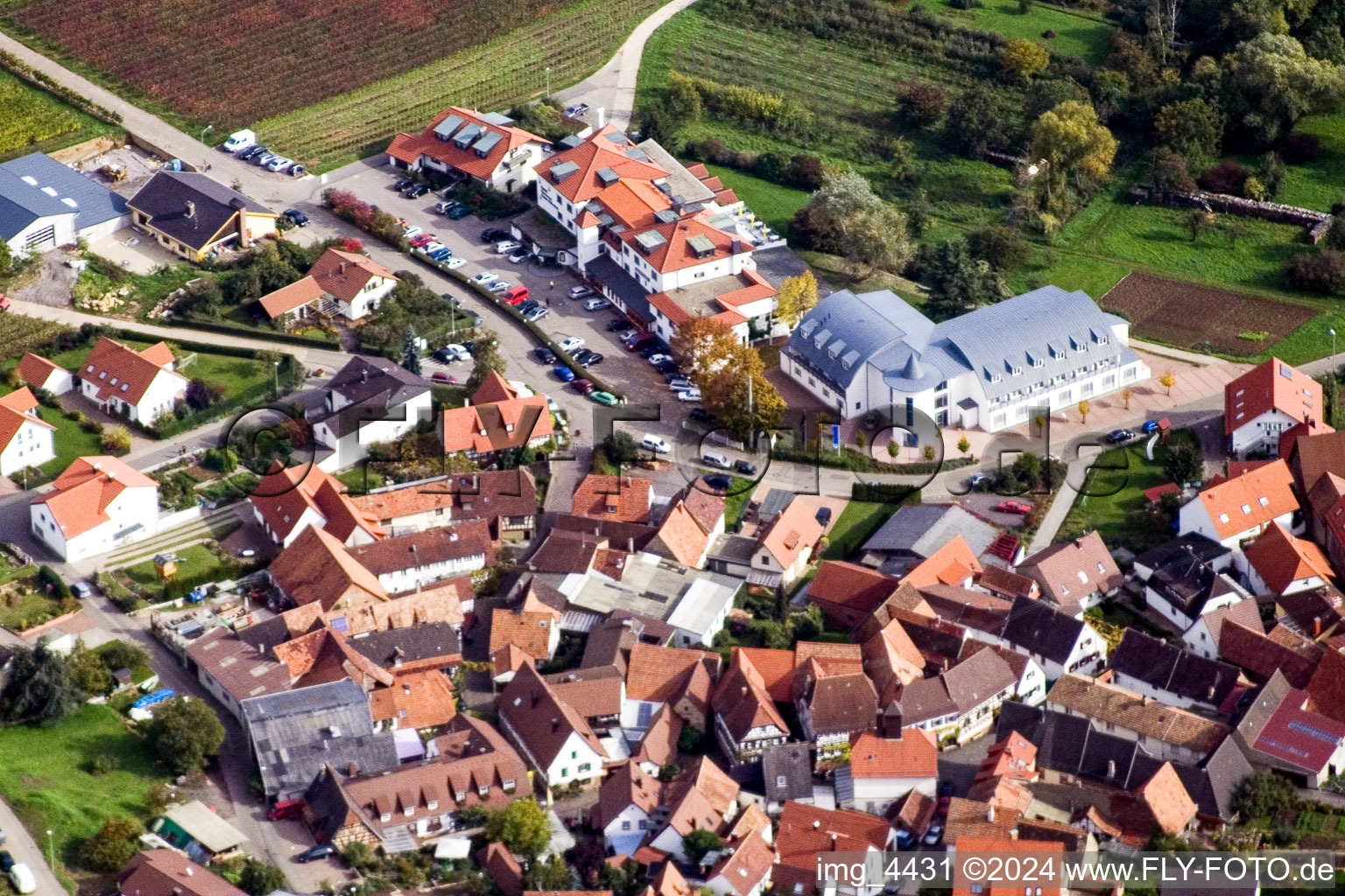 Vue aérienne de Terrasses du Palatinat du Sud dans le quartier de Gleishorbach à le quartier Gleiszellen in Gleiszellen-Gleishorbach dans le département Rhénanie-Palatinat, Allemagne