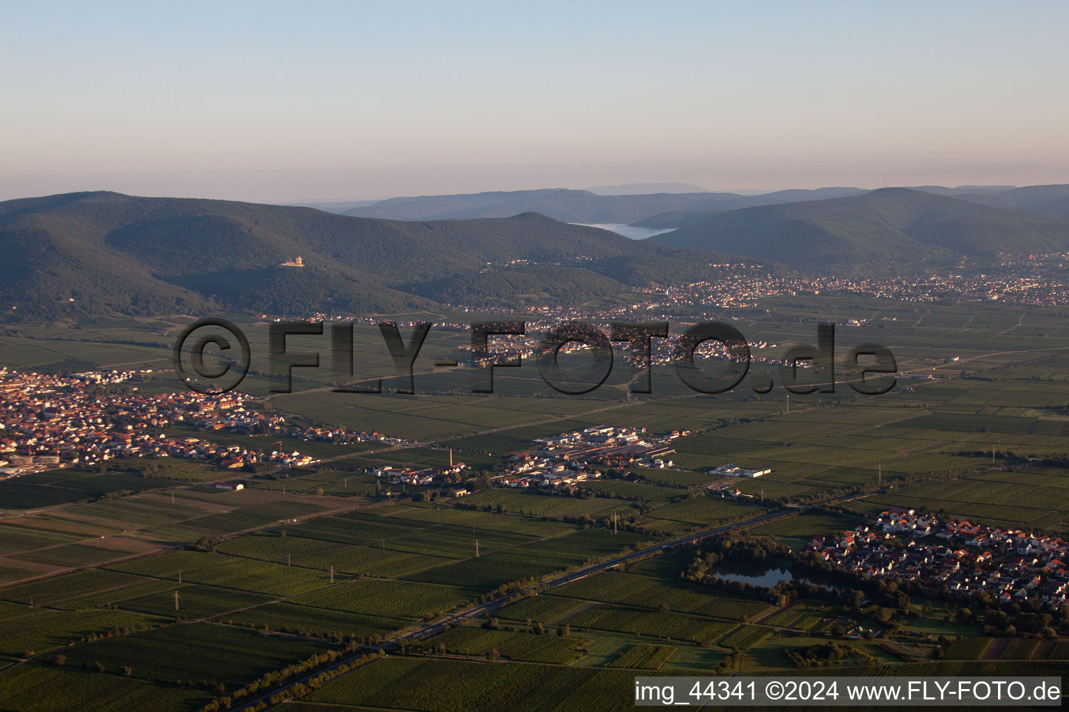 Kirrweiler dans le département Rhénanie-Palatinat, Allemagne du point de vue du drone