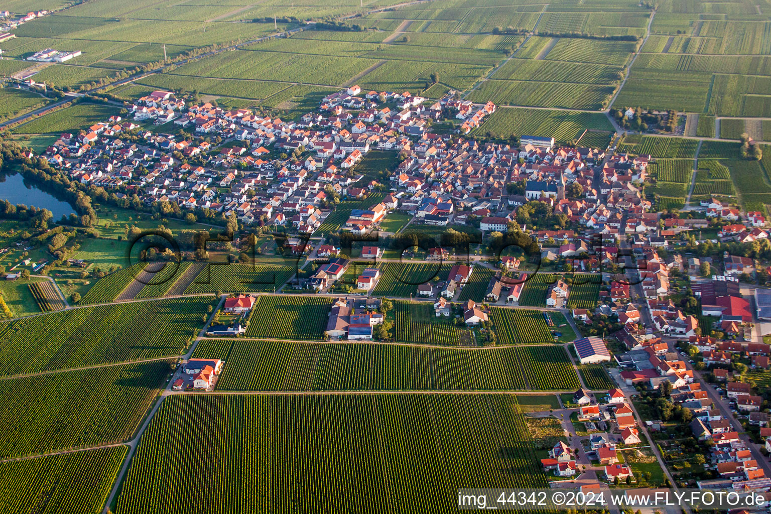 (Palatinat) à Kirrweiler dans le département Rhénanie-Palatinat, Allemagne hors des airs