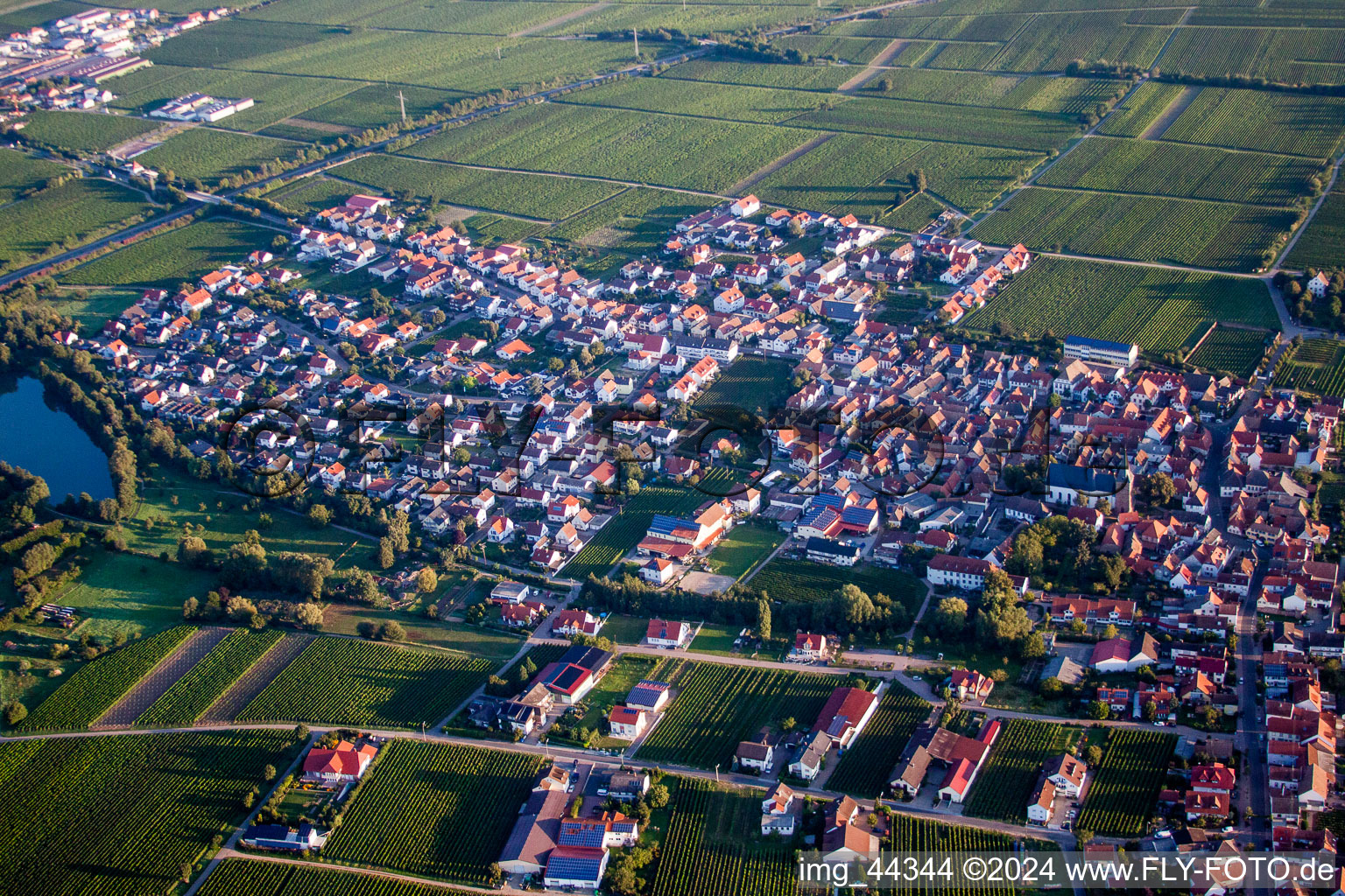 (Palatinat) à Kirrweiler dans le département Rhénanie-Palatinat, Allemagne vue d'en haut