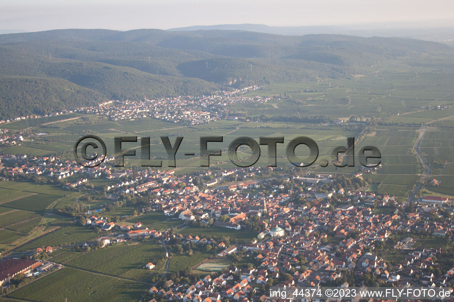 Vue d'oiseau de Quartier Mußbach in Neustadt an der Weinstraße dans le département Rhénanie-Palatinat, Allemagne