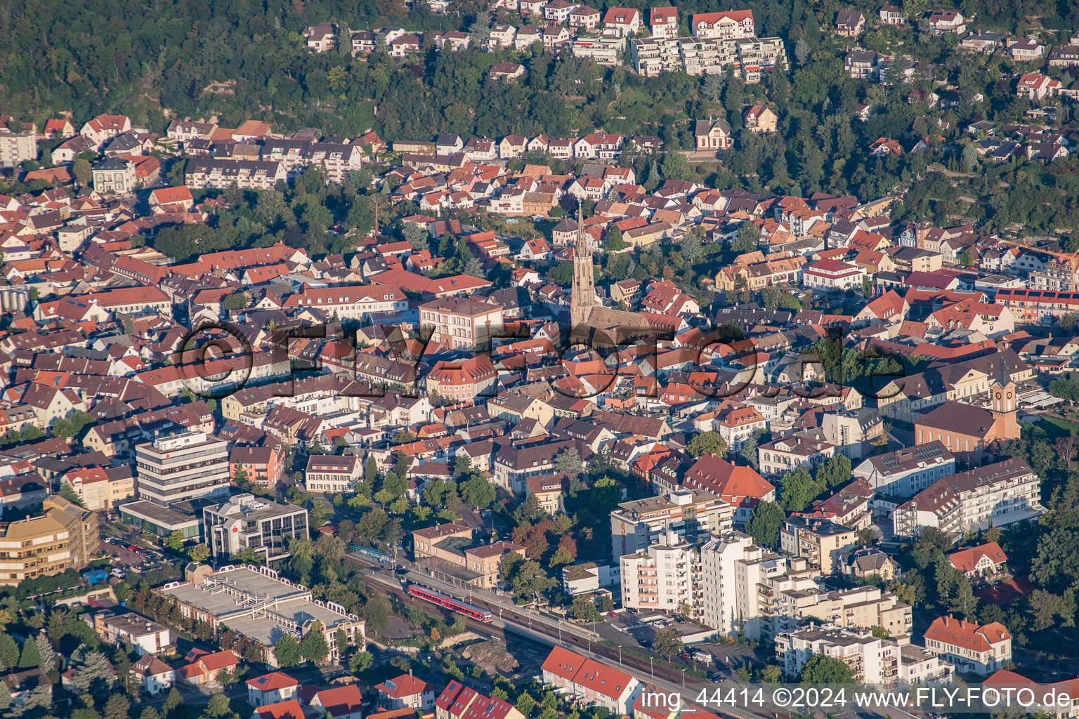 Vue aérienne de Église du château à Bad Dürkheim dans le département Rhénanie-Palatinat, Allemagne