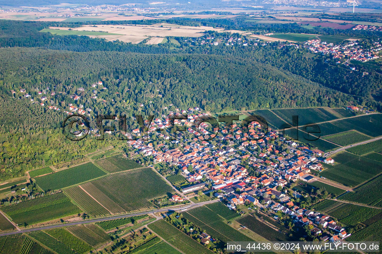 Photographie aérienne de À Munchberg à le quartier Bobenheim in Bobenheim am Berg dans le département Rhénanie-Palatinat, Allemagne