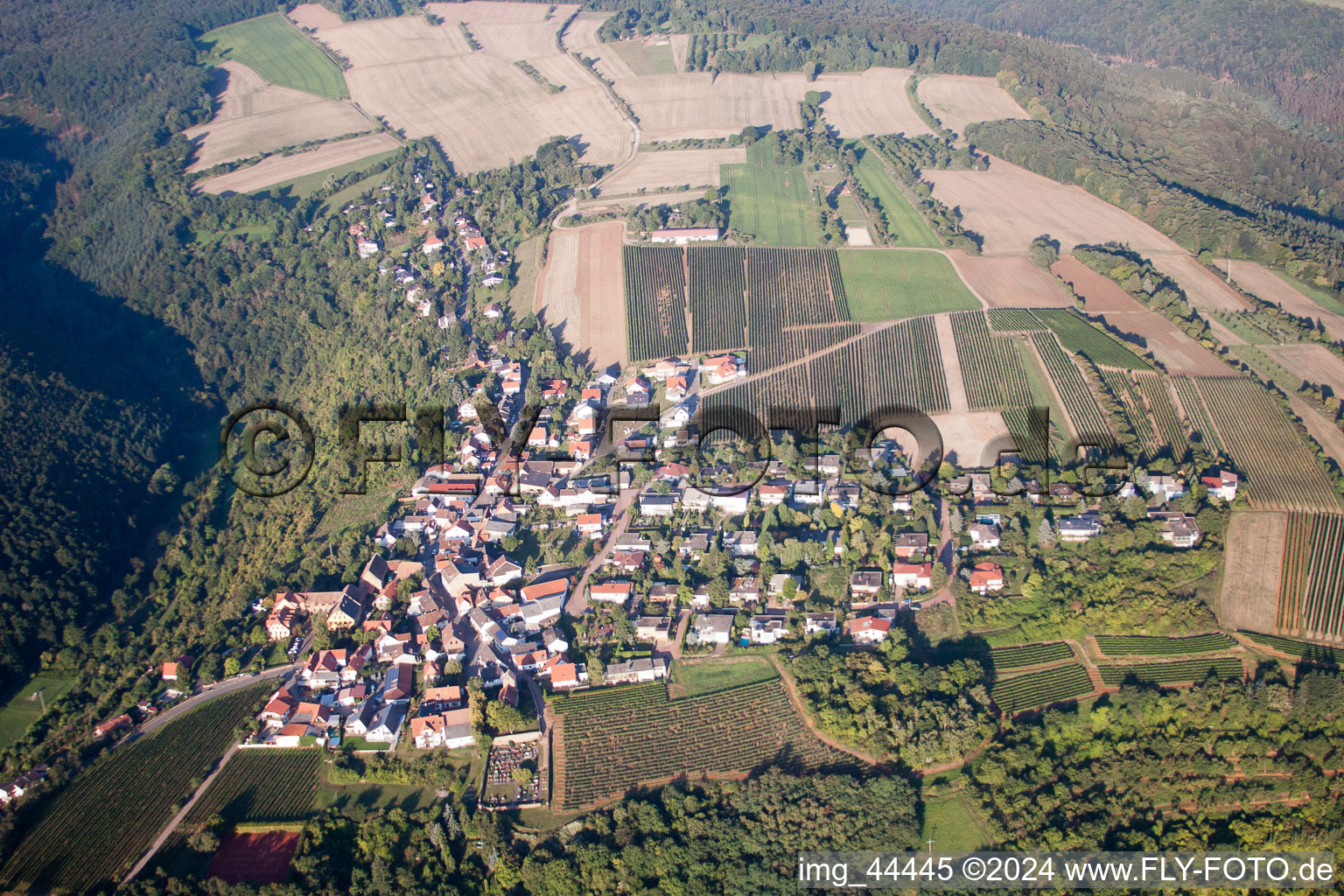 Battenberg dans le département Rhénanie-Palatinat, Allemagne vue du ciel